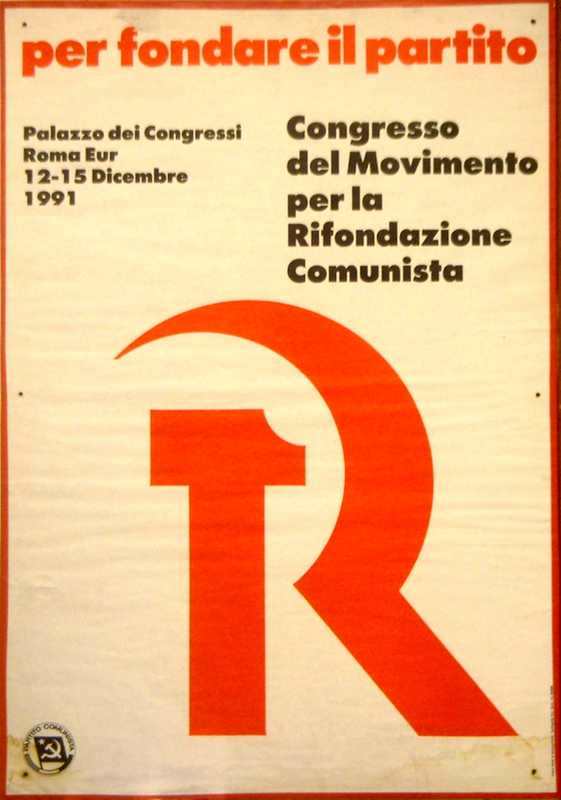 Manifesto per il 1° congresso di Rifondazione comunista del dicembre 1991.