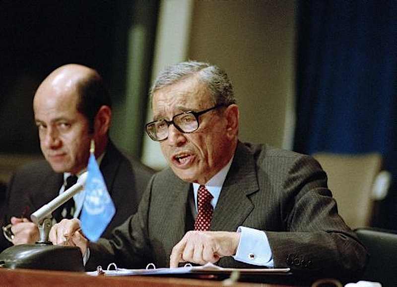 Boutros Ghali, diplomatico egiziano, diviene il nuovo segretario generale dell'Onu dal gennaio 1992.