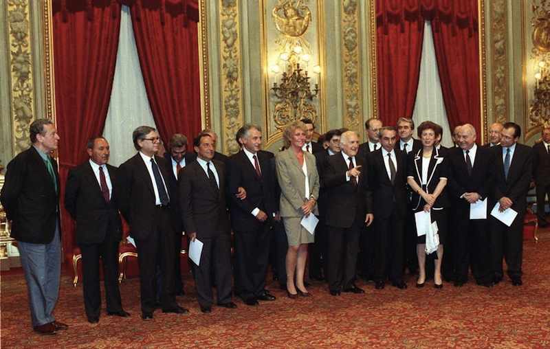 La compagine ministeriale del I° governo Amato.