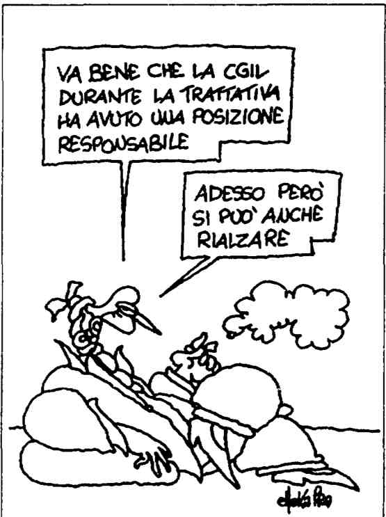 Vignetta di Ellekappa da l'Unità del 1 agosto 1992.