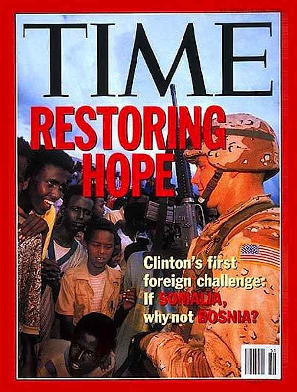 Nel dicembre 1992 l'Onu dà il via alla missione “Restore hope” per stabilizzare la situazione politica in Somalia.